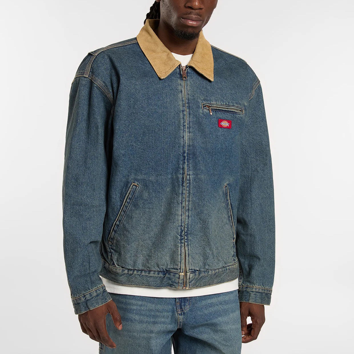 Denim Painter Jacket - Khaki Tinted Blue