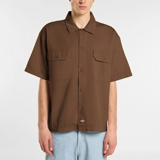 247 Garment Dye SS Work Shirt - Timber Brown