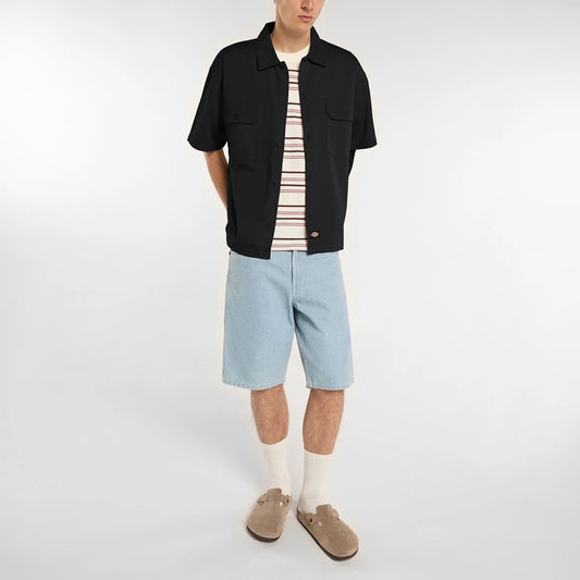 247 Garment Dye SS Work Shirt - Black