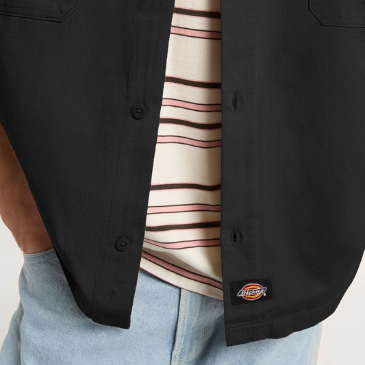 247 Garment Dye SS Work Shirt - Black