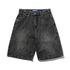 Drummer Baggy Denim Shorts - Streaky Black