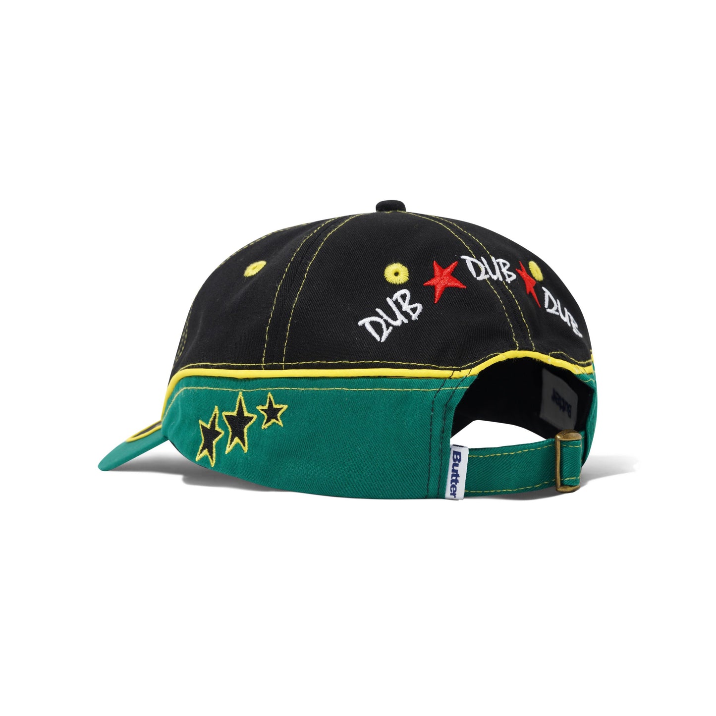 Dub 6 Panel Cap - Black / Green