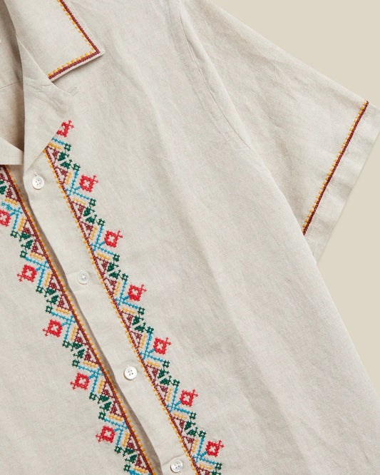 Folclore Embroidery Shirt - Natural / Multi