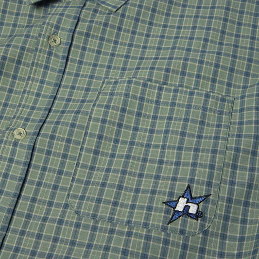H Star SS Plaid Shirt - Marine