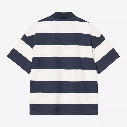 S/S Delray Polo - Delray Stripe / Blue