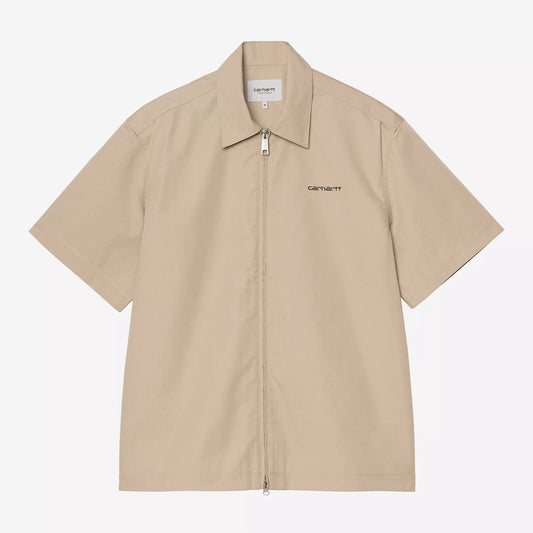 S/S Postal Zip Shirt - Iroko / Black