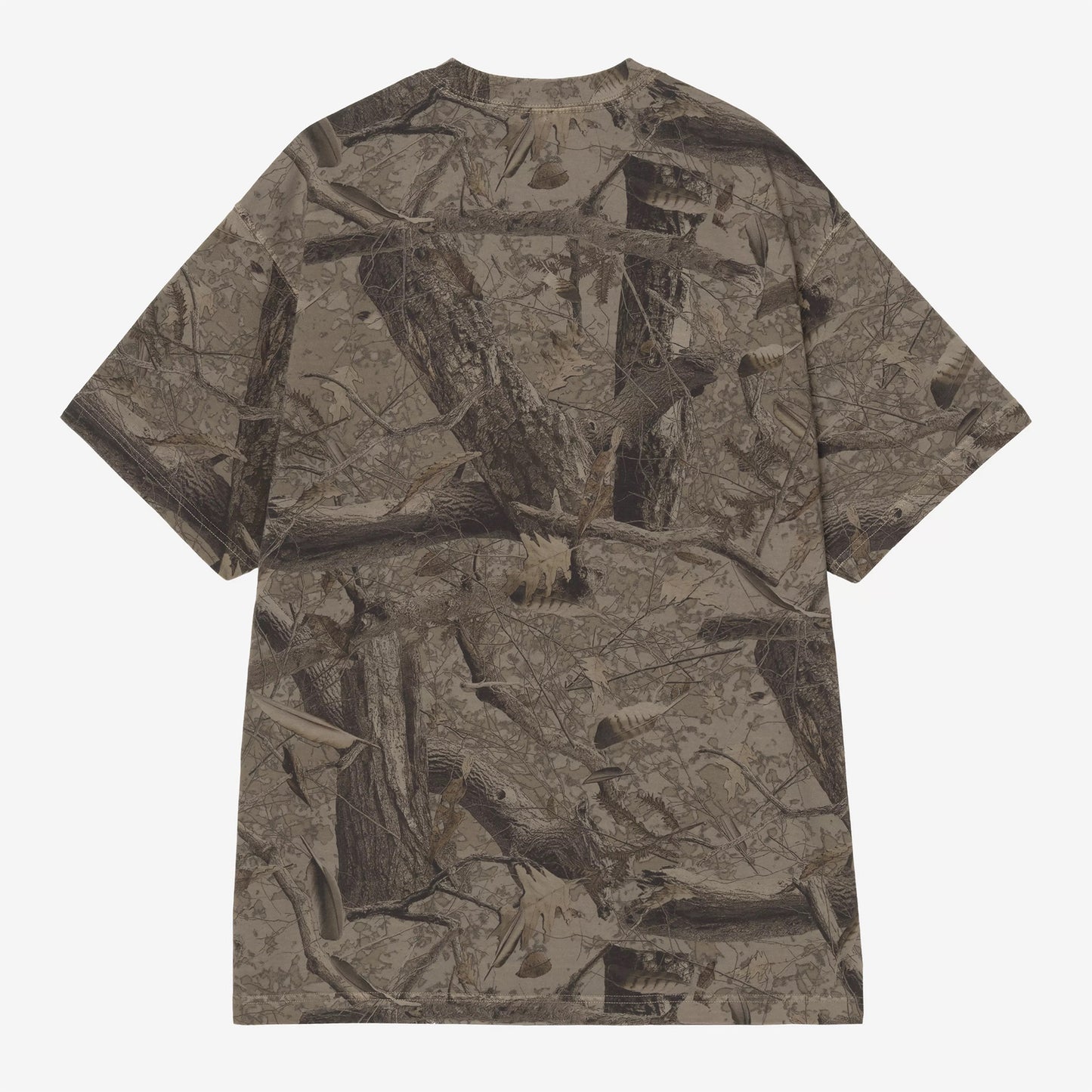 S/S Feather Tree T-Shirt - Camo Feather Tree, Khaki / Shungite