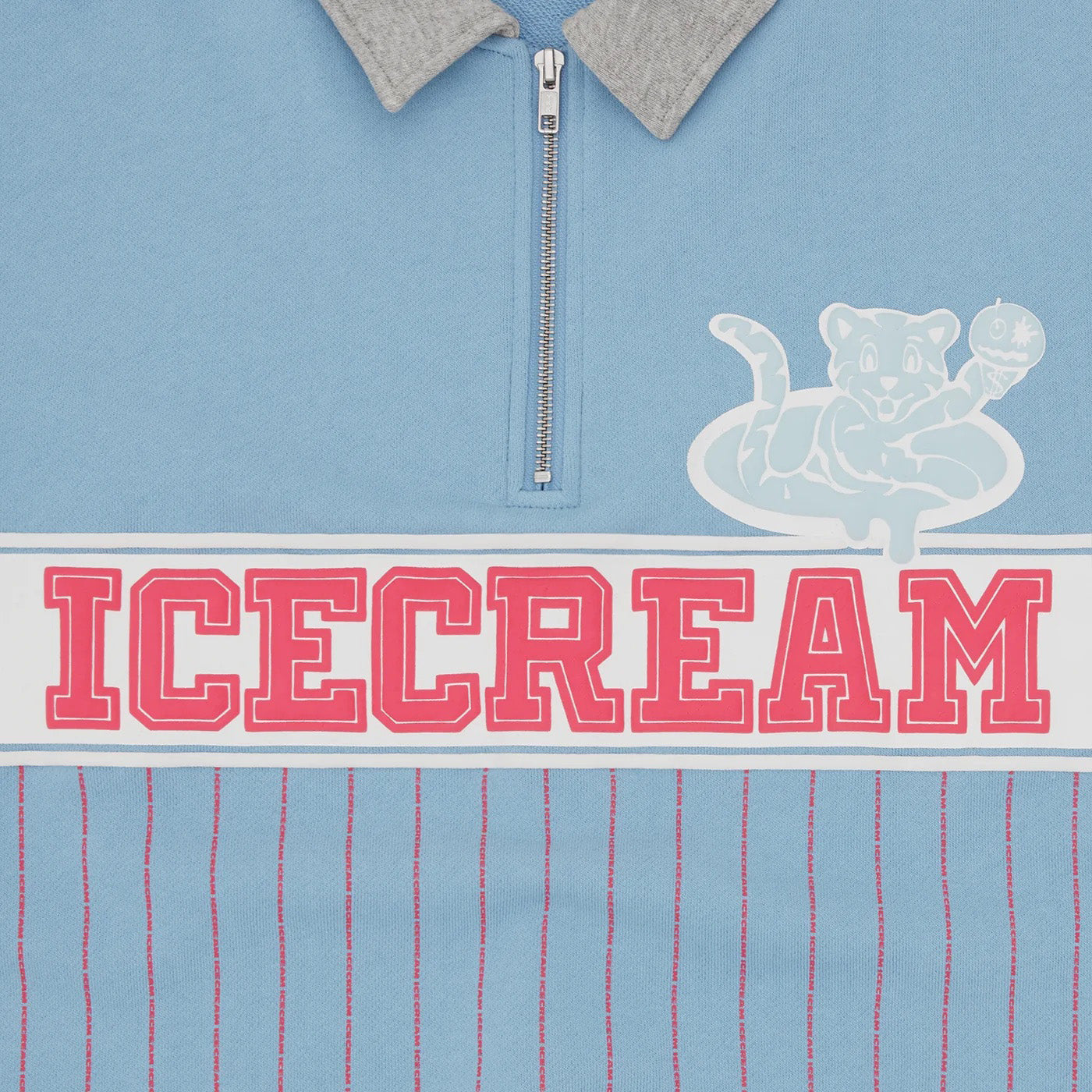IC Cubs Collared Quarter Zip - Blue / Pink