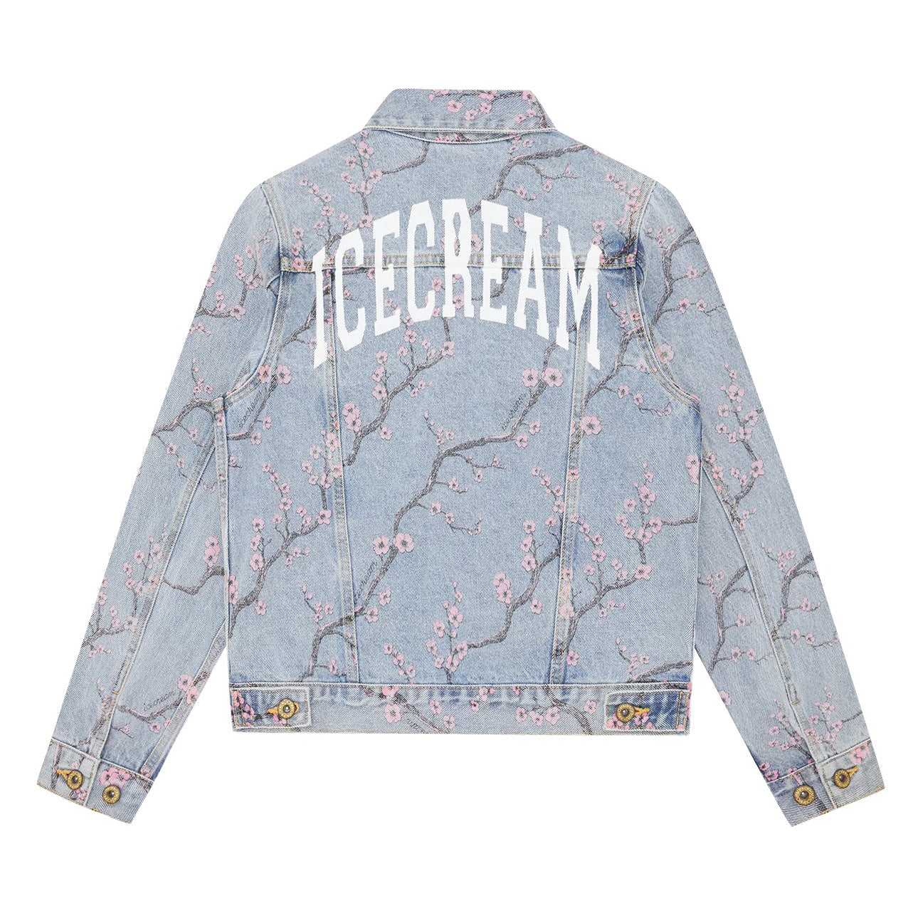 Womens Sakura Denim Trucker Jacket - Light Wash Blue