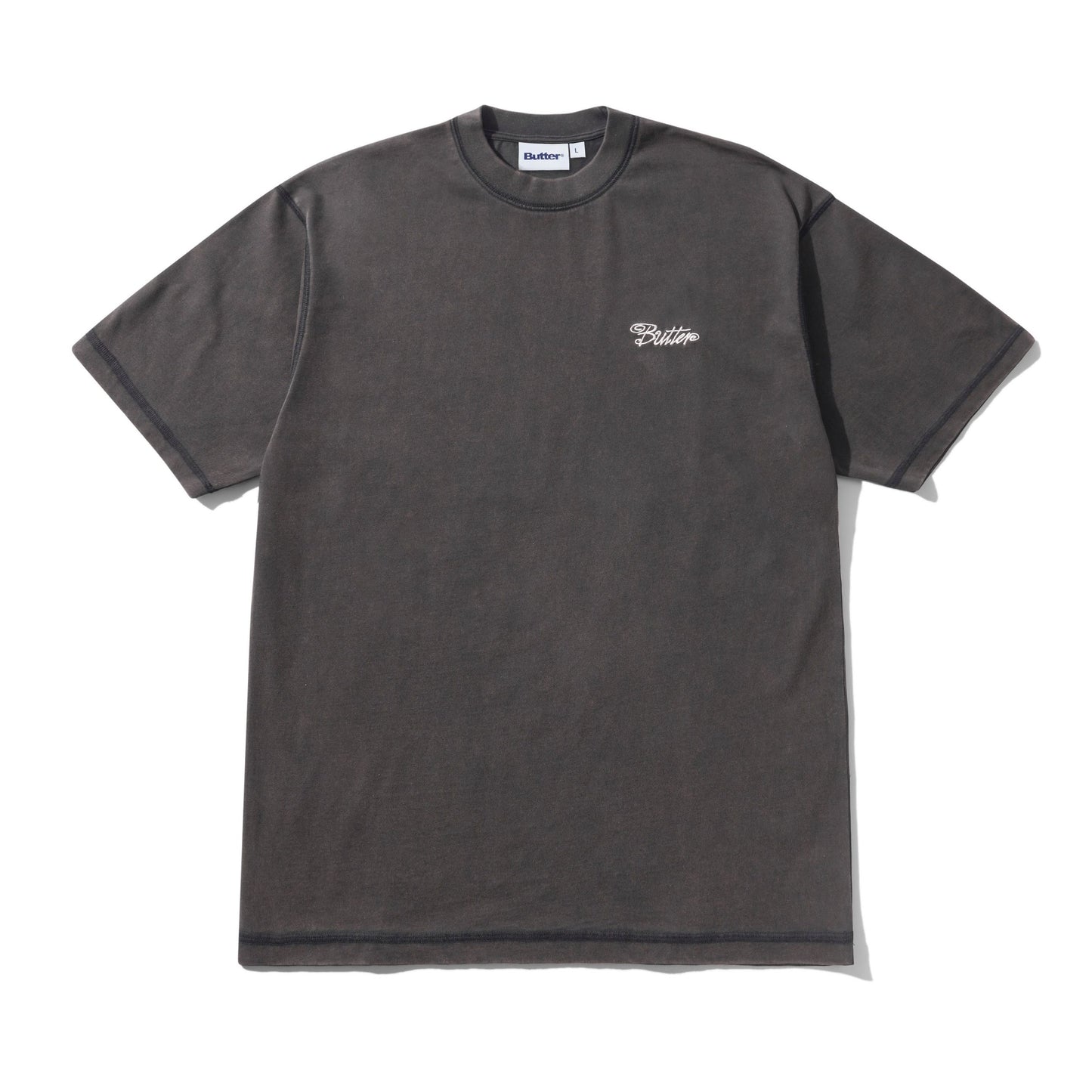 Jive Overlock Stitch Tee - Distressed Black