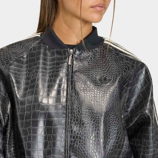 Womens SST Pleather Jacket - Black