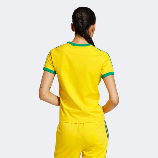 W' 3 Stripes Slim T-Shirt - Eqt Yellow / Green / Collegiate Royal Blue