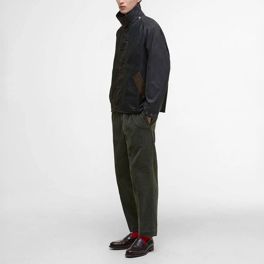 Patchwork Transport Waxed Jacket - Sage Multi