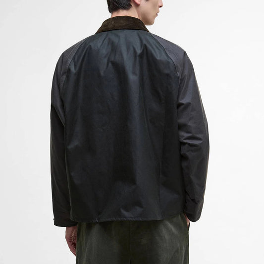 Patchwork Transport Waxed Jacket - Sage Multi