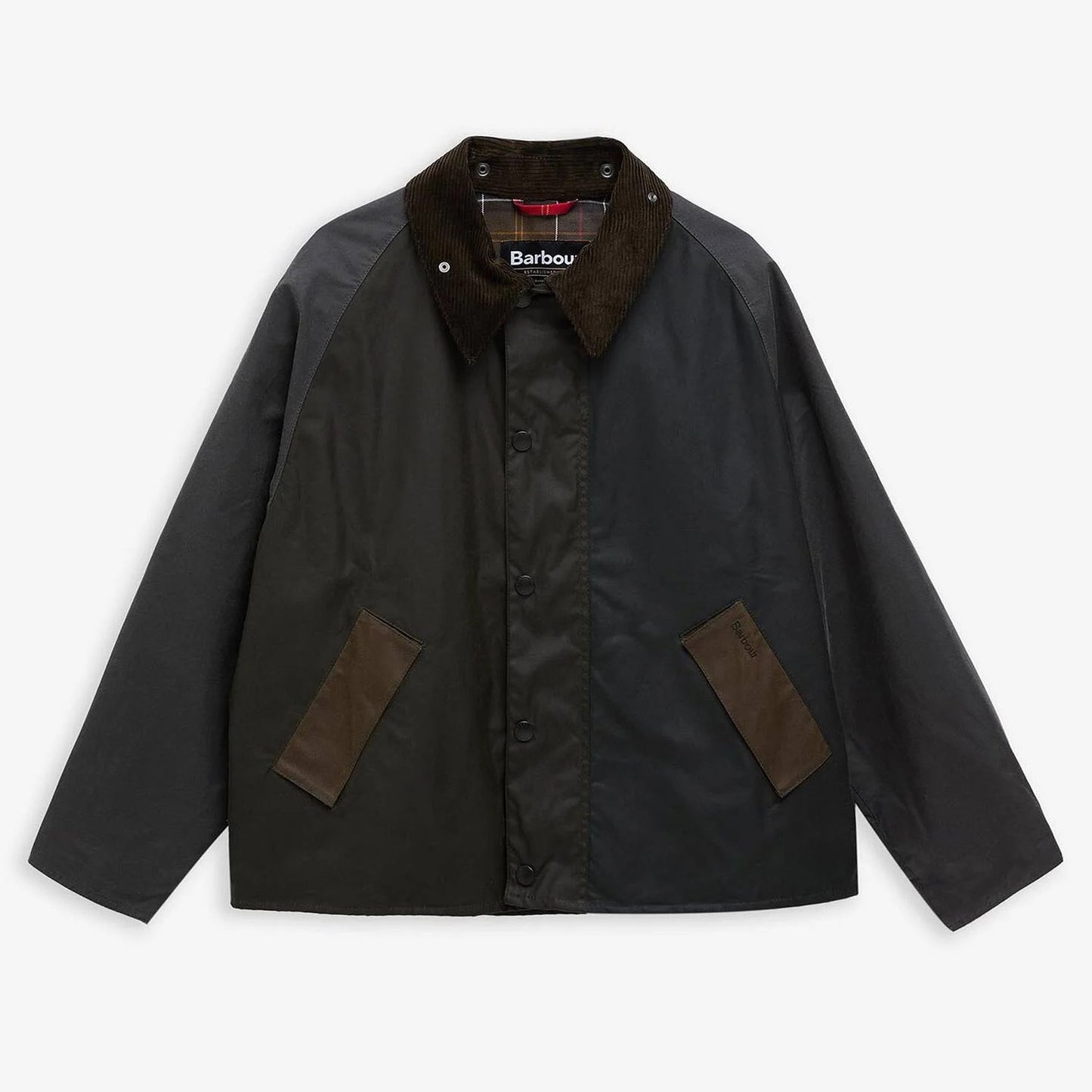 Patchwork Transport Waxed Jacket - Sage Multi