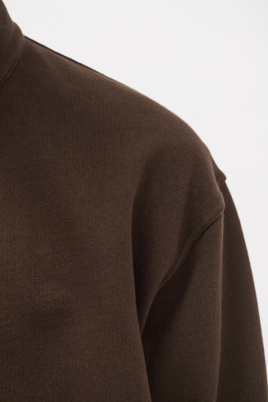 Hornidal Relaxed Organic Loopback Track Jacket - Delicioso Brown