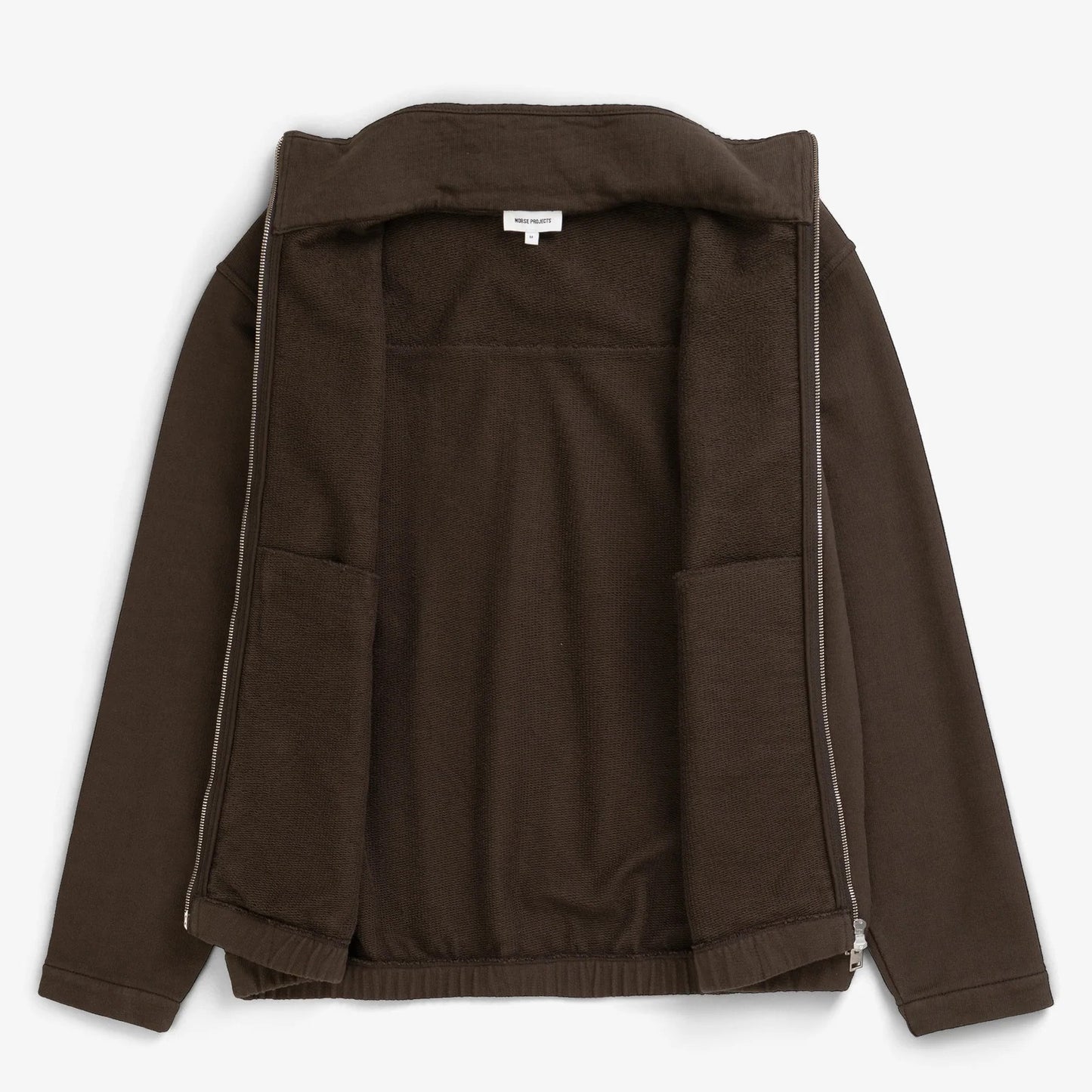 Hornidal Relaxed Organic Loopback Track Jacket - Delicioso Brown