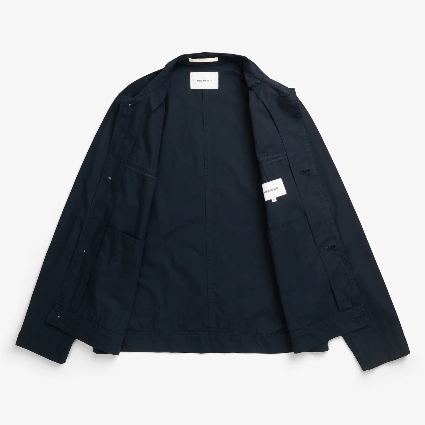 Arresskov Compact Cotton Overshirt - Dark Navy