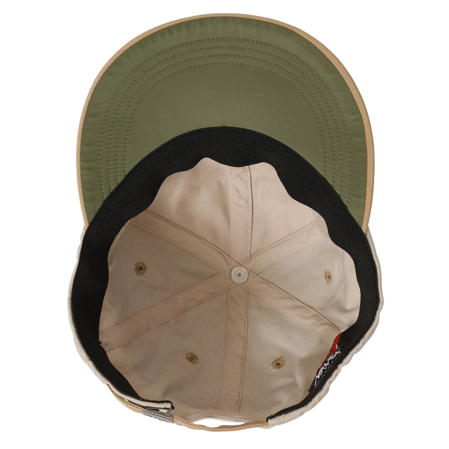 Cotton Twill Bi-Color Cap - Beige