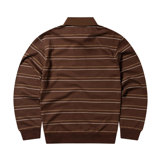 Striped LS Rugby Shirt - Brown