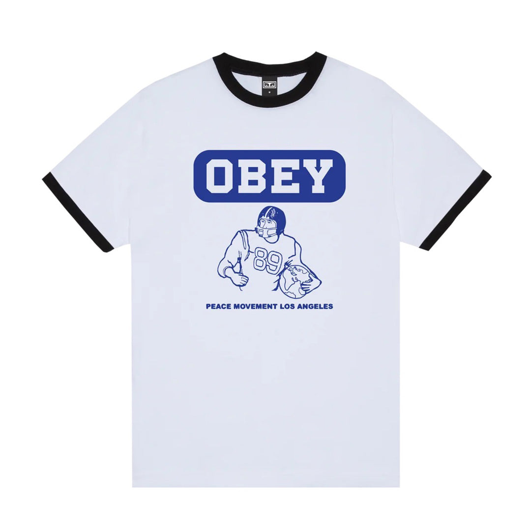 Peace Movement Ringer Tee - White / Black