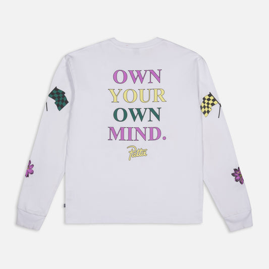 Own Your Own Mind Long Sleeve T-shirt - White