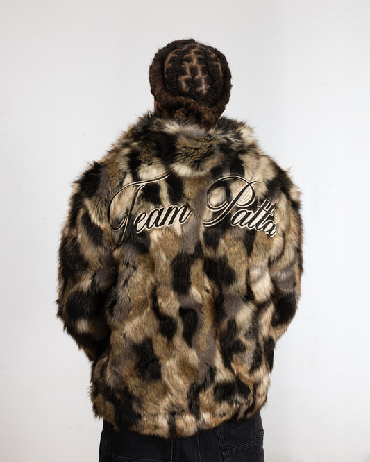 Faux Fur Patchwork Jacket - Multi