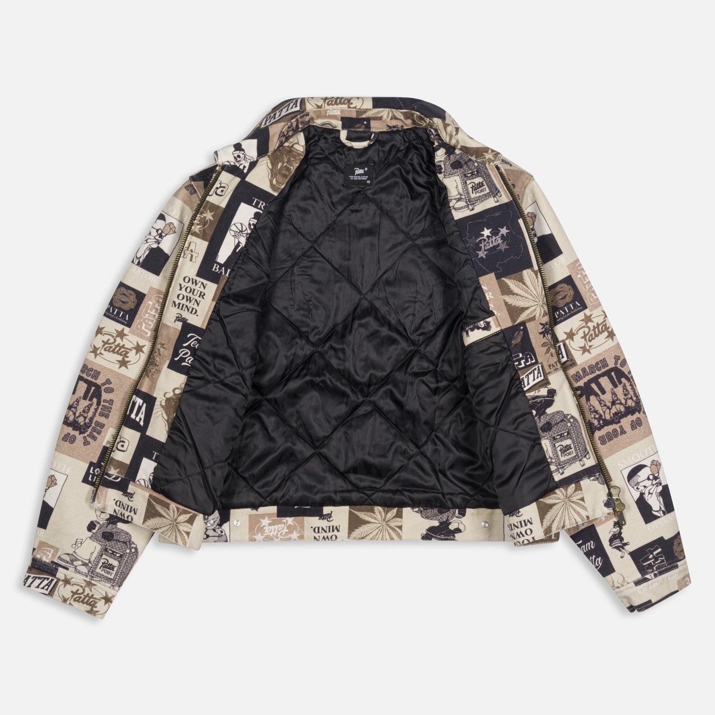 Collage Insulated Canvas Jacket - Multi
