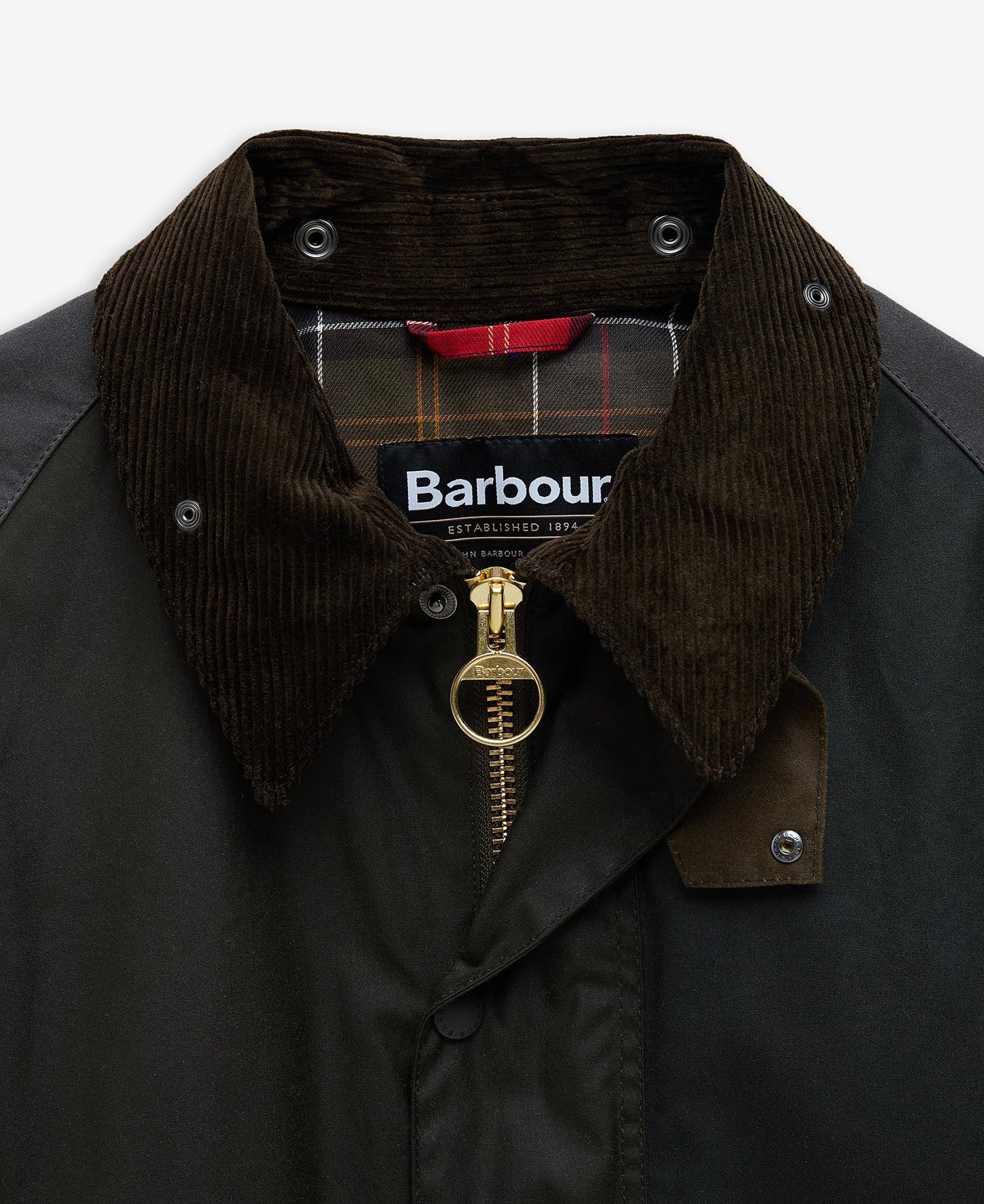Patchwork Transport Waxed Jacket - Sage Multi