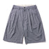 Pleated Shorts - Navy Plaid