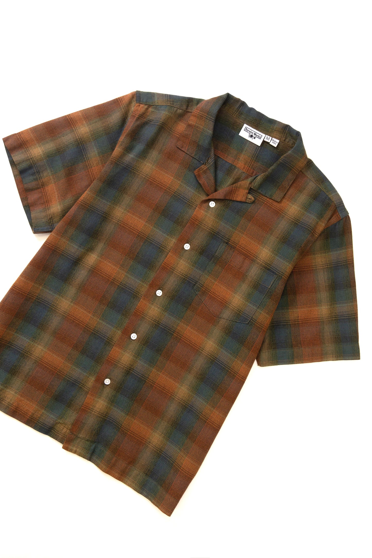 Plaid Resort Shirt - Brown