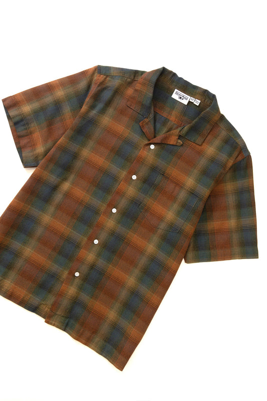 Plaid Resort Shirt - Brown