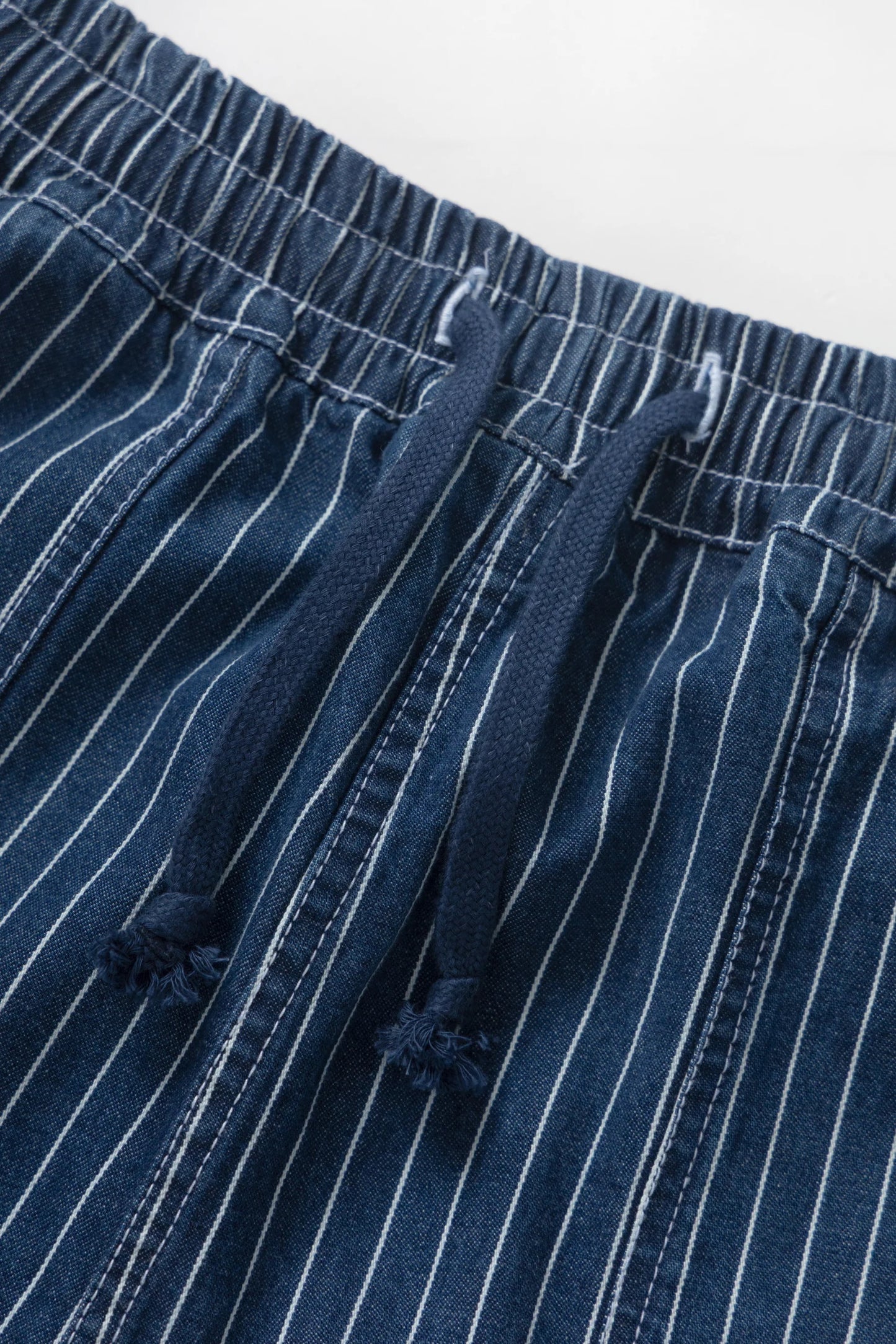 Pinstripe Denim Chef Pants - Indigo