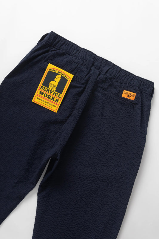 Seersucker Waiter Pants - Dark Navy