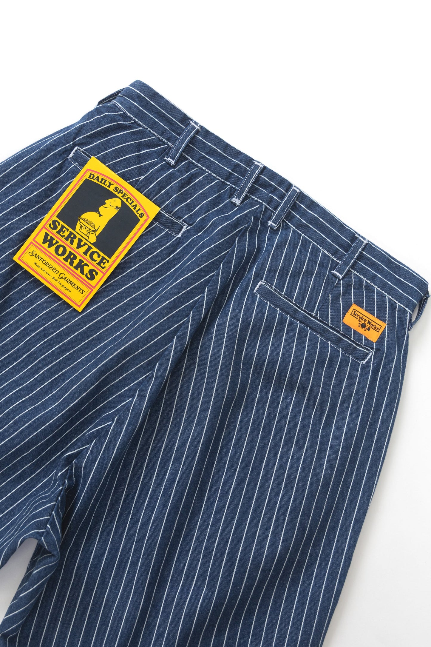 Pinstripe Denim Part Timer Shorts - Indigo