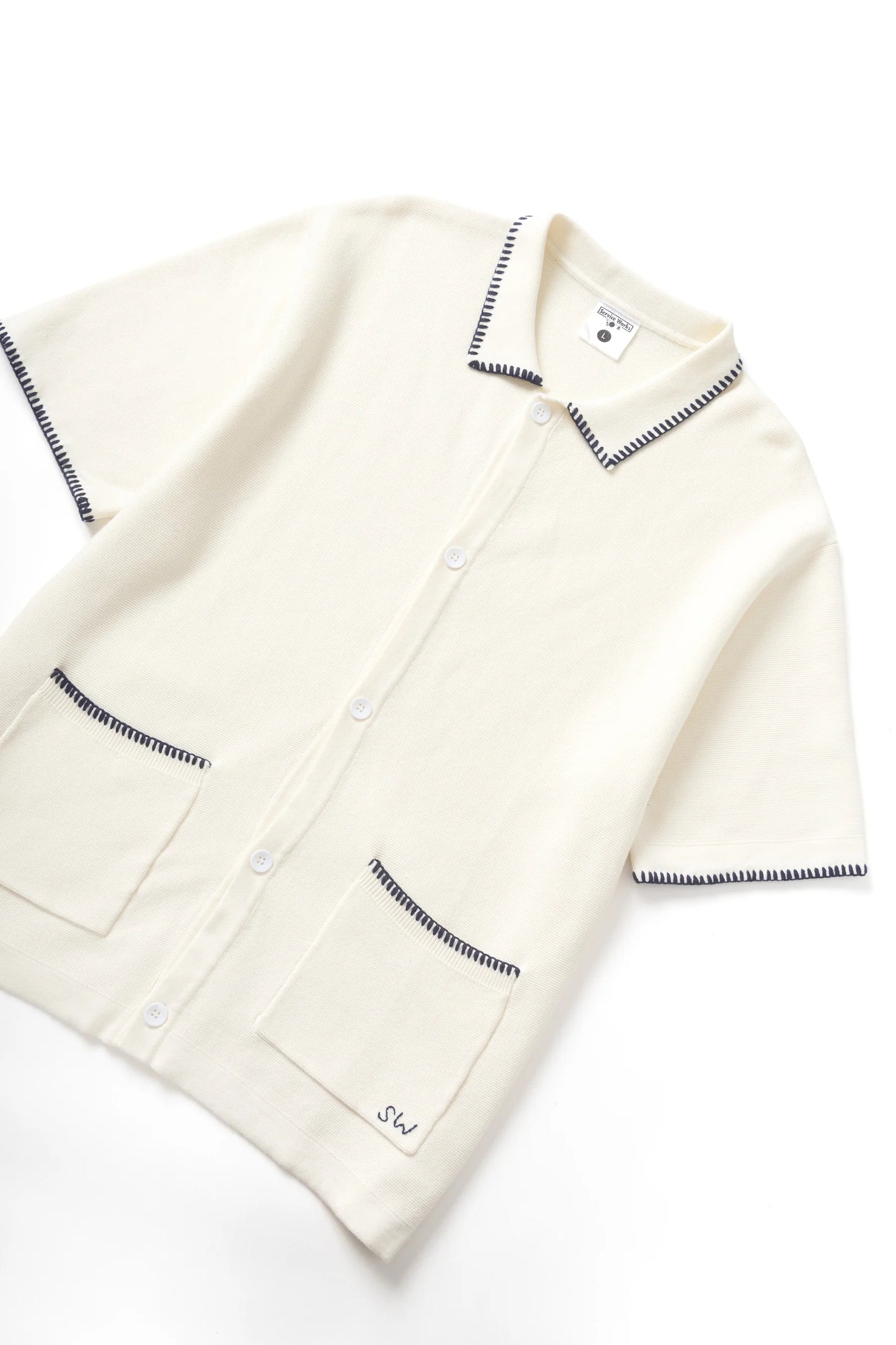 Blanket Stitch Knit - Off White