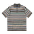 Striped S/S KnIt Polo - Pink Grey
