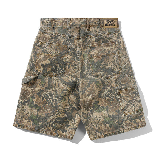 Carpenter Denim Shorts - Forest Camo