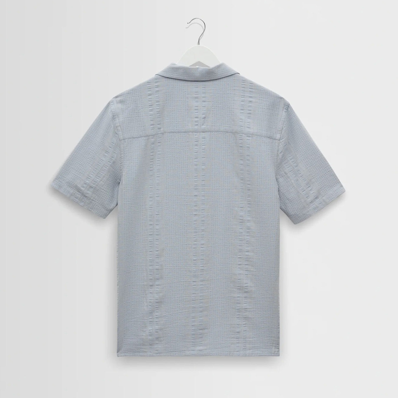 Didcot SS Shirt, Double Weave Seersucker - Blue
