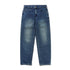 Straight Leg Denim Jeans - Distressed Indigo