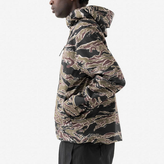 7274 Bonsai Tigerstripe Asym Parka - Woodland