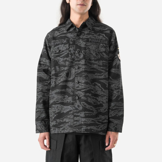 7147 Bonsai Tigerstripe L/S Utility Shirt - Subdued Night