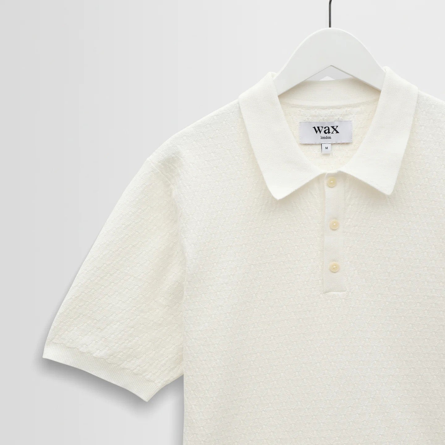 Naples SS Polo, Retro Diamond - Ecru