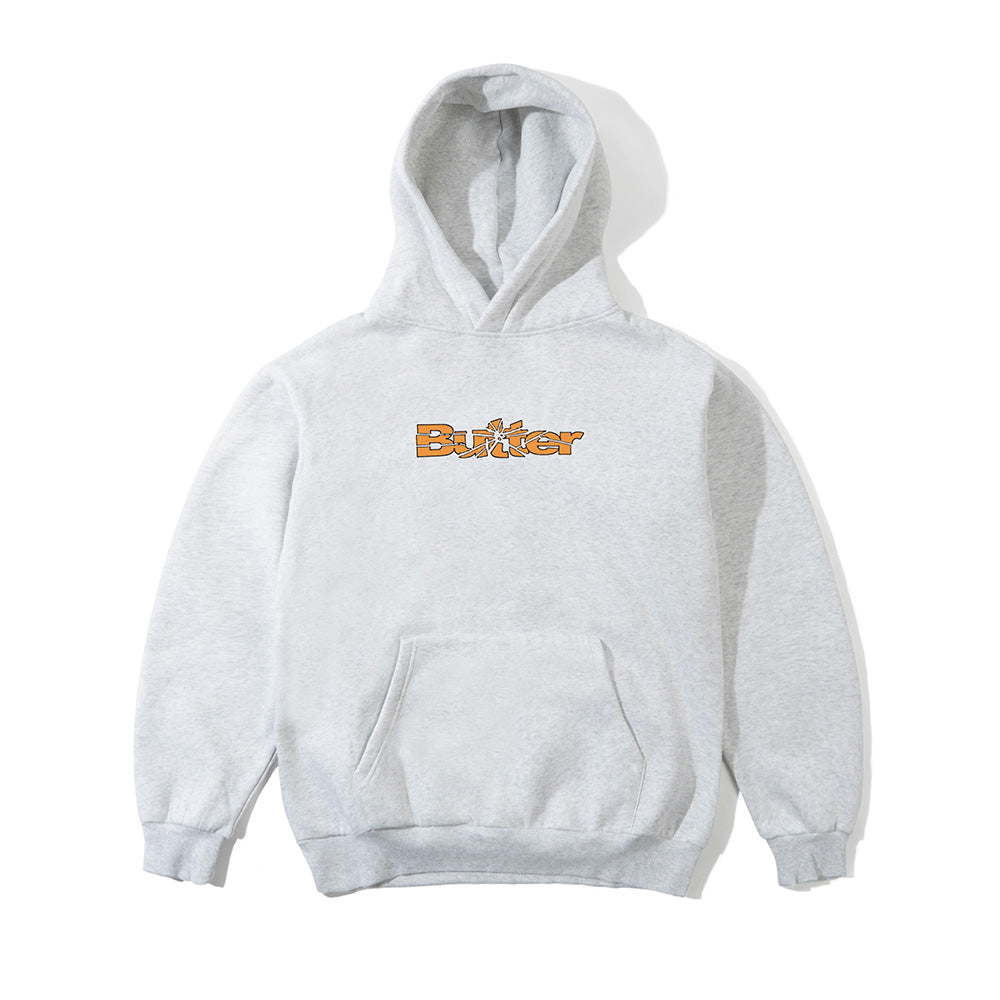 Smashed Logo Pullover Hood - Ash