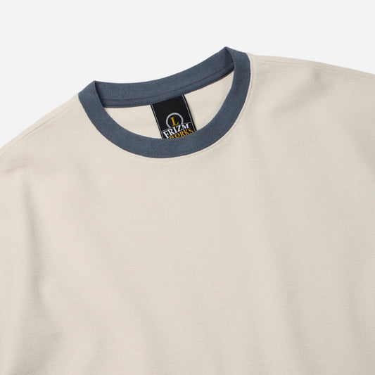 Terry Ringer Half Tee - Cream