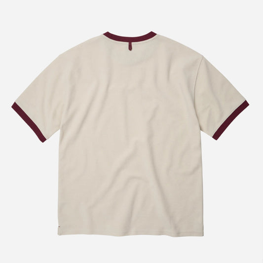 Terry Ringer Half Tee - White